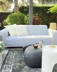 Garden Sofa 2 Seater ROVIGO Light Grey_1171174