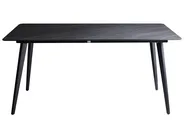 Garden Dining Table RODALLO 160 cm 90 cm Stone Black Marble_1038260