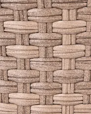Garden Armchair with Ottoman ARCILLE PE Rattan Brown_1082758