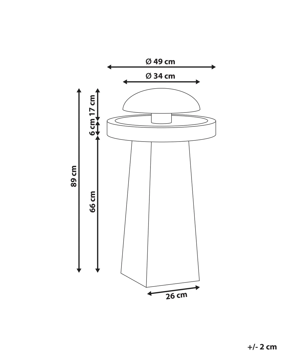 Fontana da giardino LED HUNLEN Beige_1059526