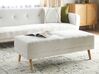 Repose-pieds ottoman en tissu bouclé blanc FLORLI_906039