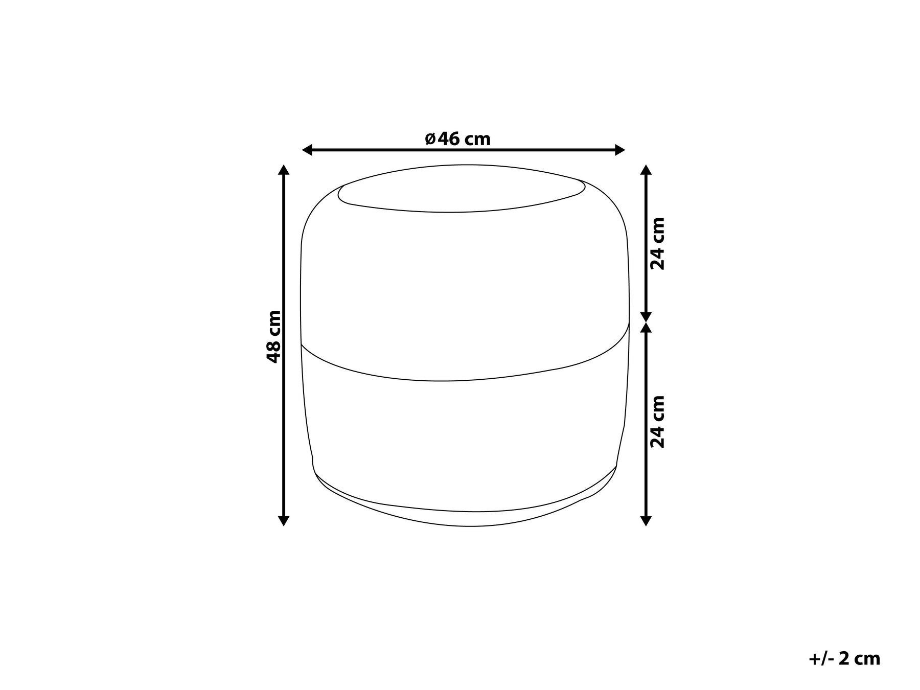 Jute Pouffe White DALAMA_782134