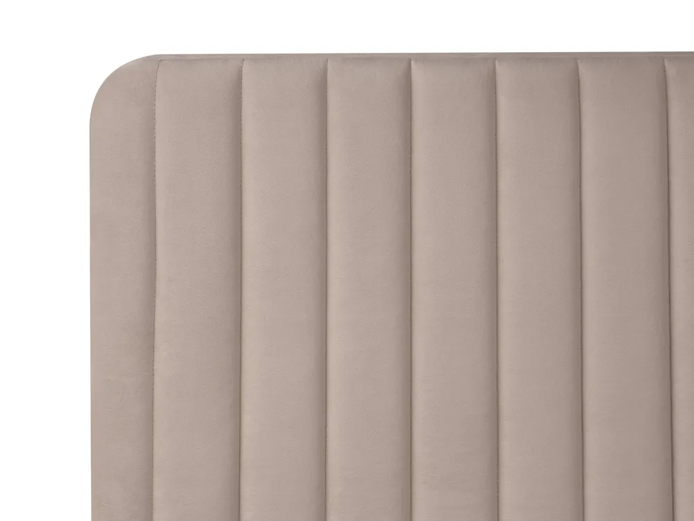 Bed Velvet LUNAN 120 x 200 cm (EU Small Double) Taupe_1025693