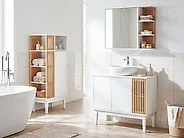 Bathroom Cabinet NUBES 52 cm Light Brown/ White_1192524
