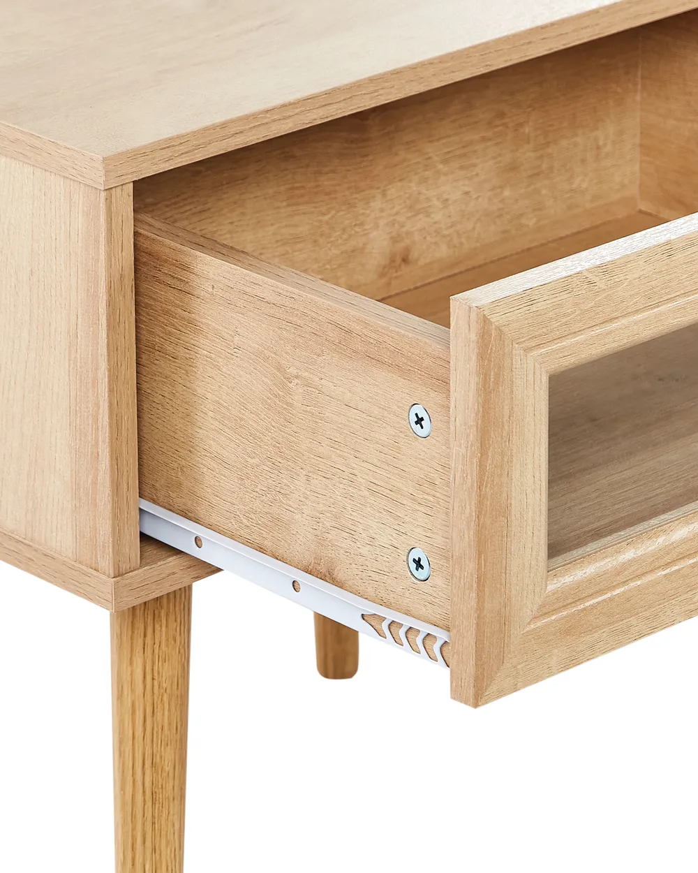 1 Drawer Bedside Table ALBANY Light Brown_963412
