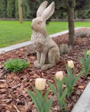 Garden Statue NEIVE Hare Beige_1071981