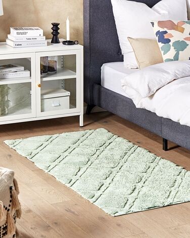 Cotton Area Rug 80 x 150 cm Green HATAY