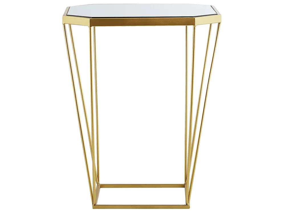 Set of 2 Side Tables SIERRA Glass Gold_725403