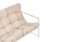 Garden Lounge Set with Table 4 Seater GARDA Metal Beige_1021314