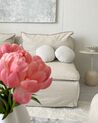 Set of 2 Teddy Cushions ⌀ 30 cm White RUTABAGA_926134
