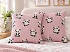 Conjunto de 2 cojines decorativos TALOKAN 45 x 45 cm Algodón Rosa