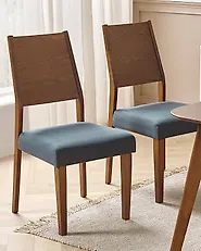 Set di 2 sedie da pranzo ELMIRA Legno Grigio_1178530