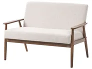 Divano 2 posti ESRUM Tessuto Marrone scuro/Beige_1015787