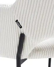 Set of 2 Dining Chairs RATON Corduroy Off-White_963243