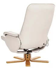 Massage Chair RELAXPRO with Footstool Faux Leather Light Beige_1014379