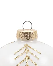 Conjunto de 21 bolas de Navidad FROSTGLOW Vidrio Blanco_1192253