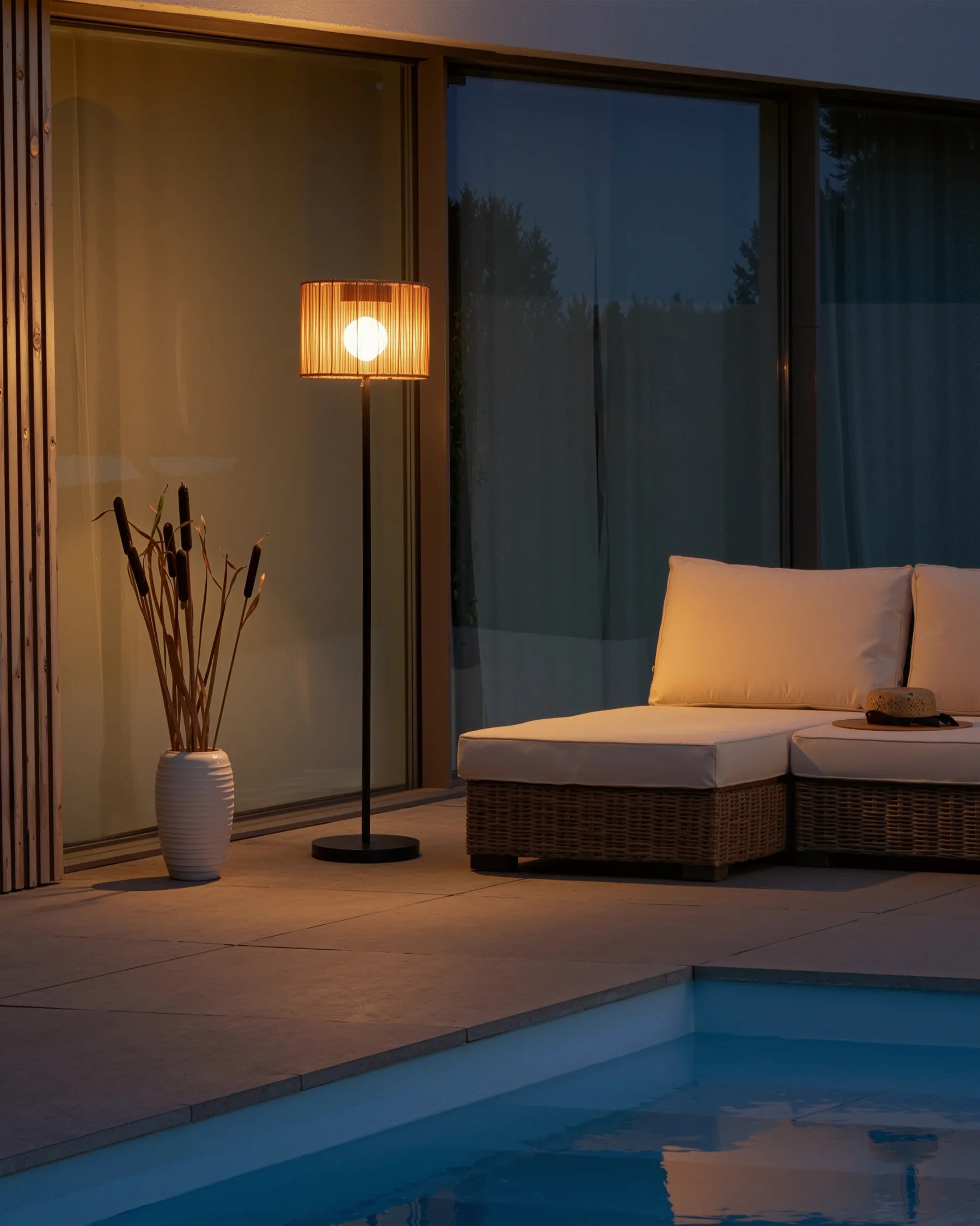 Lampada da terra solare a LED per esterni LUENA Marrone_1042925