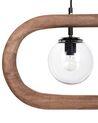 Lampe suspendue en bois foncé AYENSU_931012