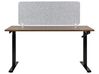 Prepážka na pracovný stôl 130 x 50 cm sivá SPLIT_894528