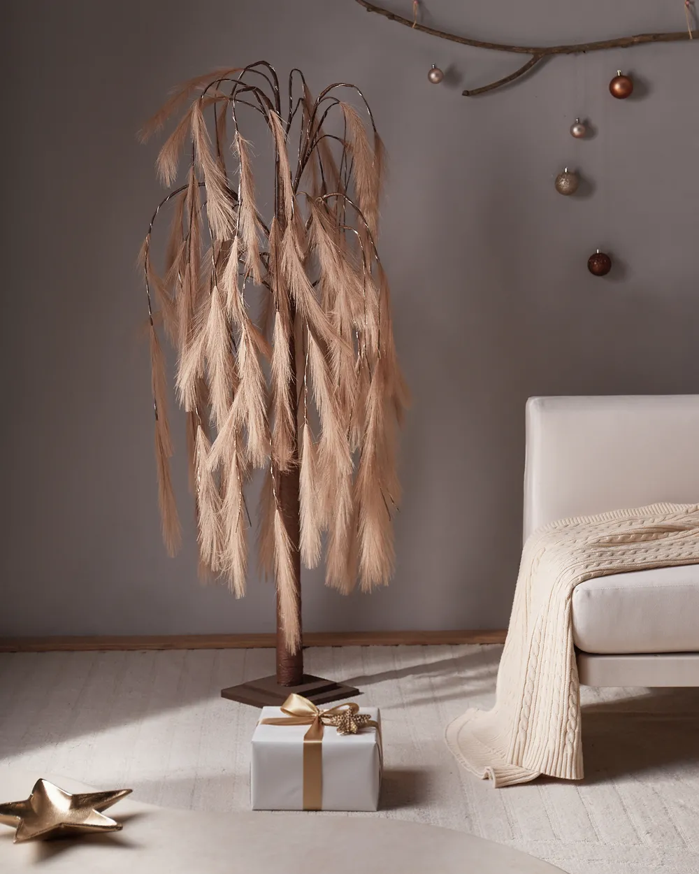 Outdoor Decoration LED KOPASKER 160 cm Tree Beige_1025766