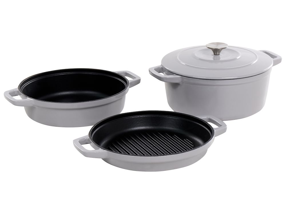 4 Piece Cast Iron Set CASTLINA Light Grey