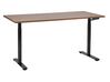 Manuálně nastavitelný psací stůl 160 x 72 cm tmavé dřevo/černý DESTINAS_899264