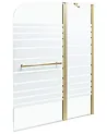 Mampara de ducha TUAPI 140 x 120 cm Dorado