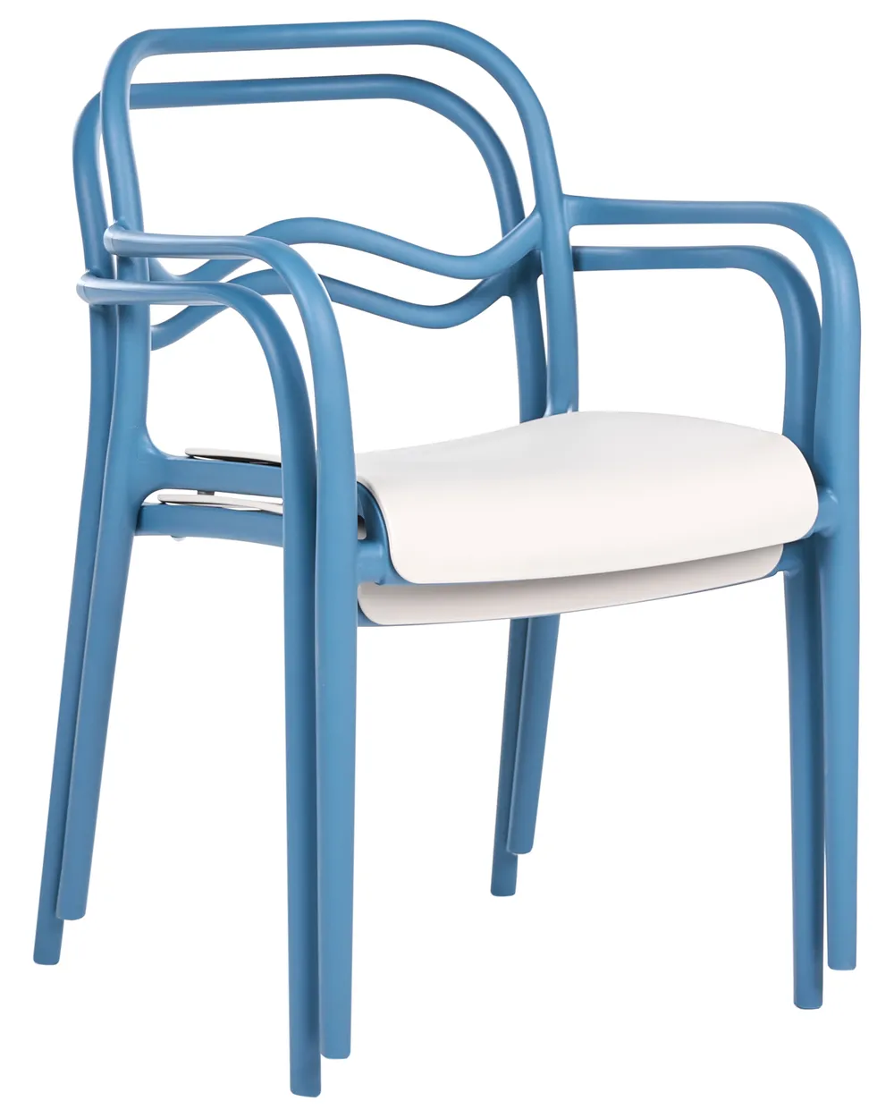 Set di 2 sedie da giardino THASOS Materiale sintetico Blu_1045627