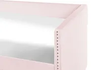 Trundle Bed Velvet TROYES 90 x 200 cm (EU Single) Pastel Pink_837094