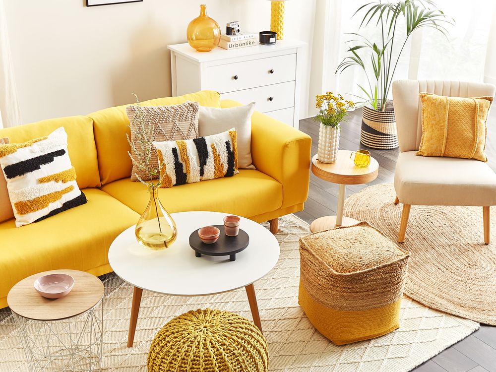 Yellow colour sofa cheap