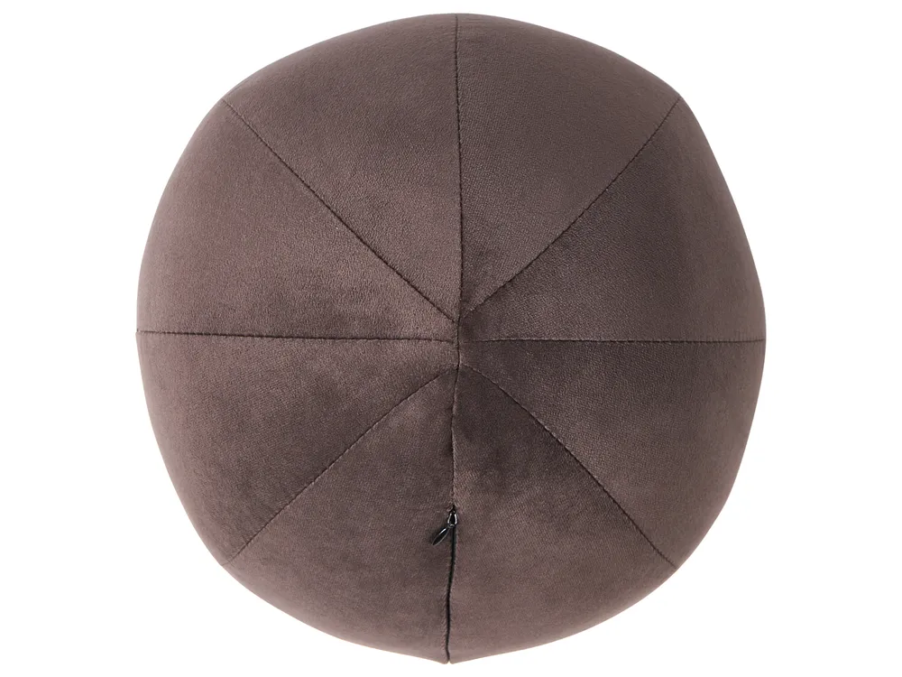 Sofa 3 Seater LEIREN Velvet Dark Brown_1028836