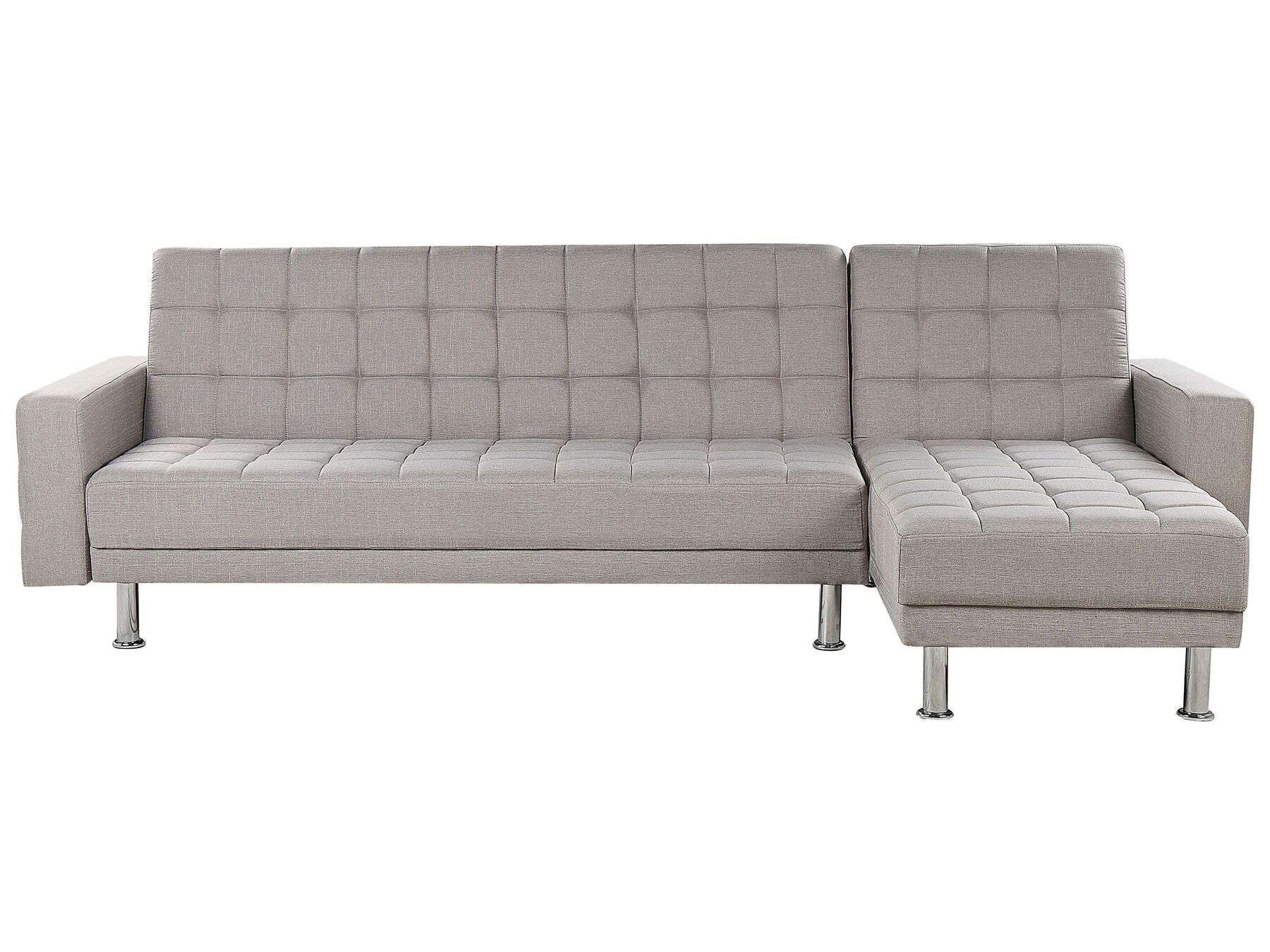 Fabric Corner Sofa Bed Light Grey NESSET_797517