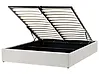 Ottoman Bed without Headboard DINAN Fabric Off-White 160 x 200 cm (EU King Size)