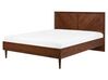 Letto in legno marrone scuro e LED 160x200cm MIALET_772108