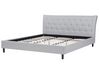 Čalouněná postel Chesterfield 180 x 200 cm světle šedá SAVERNE_285373