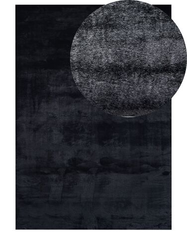 Koberec z umělé zaječí kožešiny 160 x 230 cm černý MIRPUR