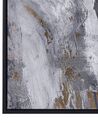 Abstract Framed Canvas Wall Art 83 x 103 cm Grey JESI_891198