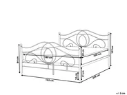 Bed Metal LYRA 180 x 200 cm (EU Super King) White_676969