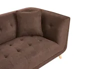 Sofa 2 Seater HABO with Ottoman Fabric Dark Brown_1077324