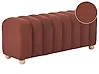 Upholstered Bench IDYLLWILD Boucle Golden Brown
