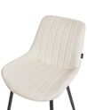 Lot de 2 chaises de salle à manger en velours beige clair DUBROVNIK_928984