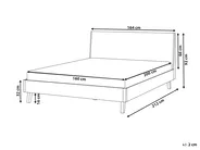 Bett mit Lattenrost WIZERNES 160 x 200 cm Helle Eiche_979997