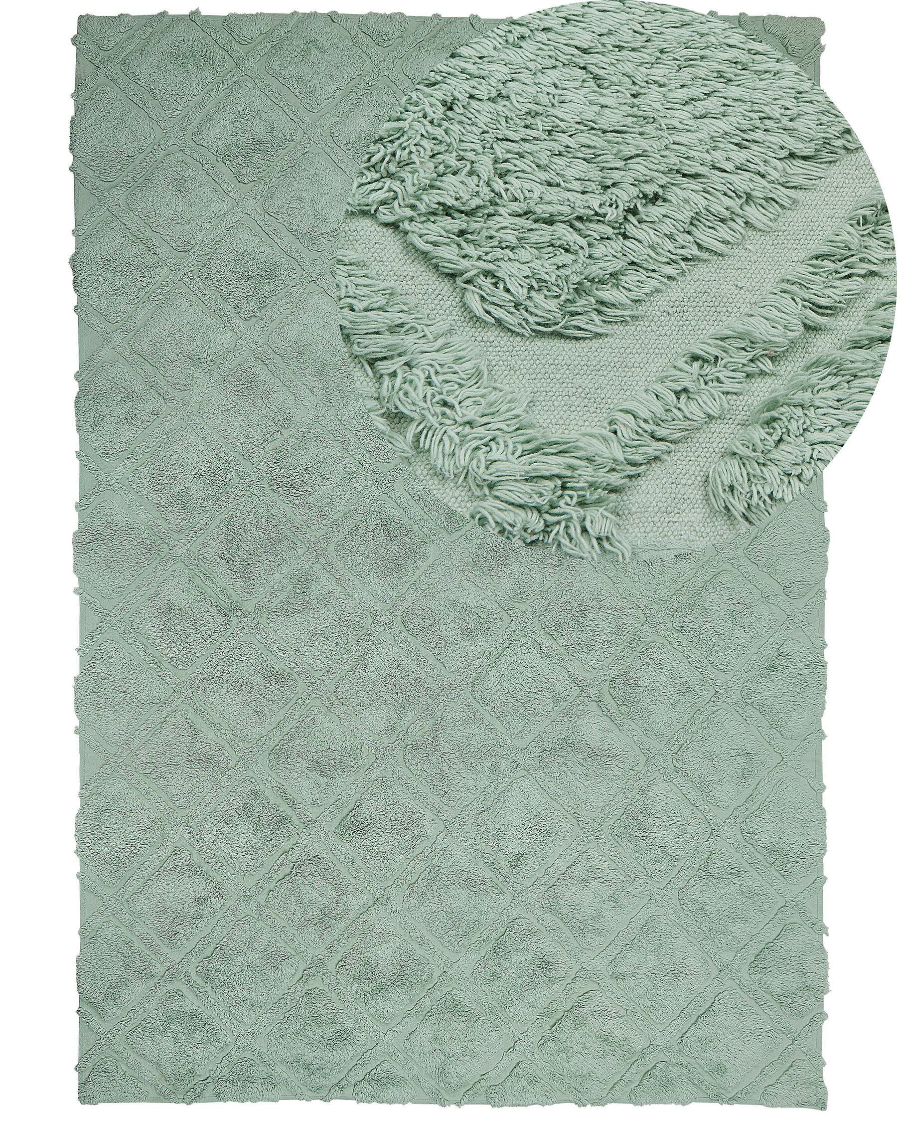 Cotton Area Rug 160 x 230 cm Green HATAY_840411