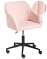 Desk Chair VENICE Boucle Pastel Pink