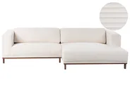 Corner Sofa 4 Seater VENG Corduroy Light Beige Left Hand_1006980