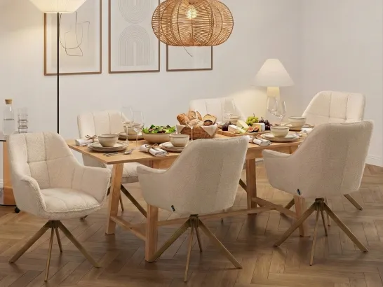 Extending Dining Table BARNES Light Ash Wood 160/200 cm 90 cm_1047073
