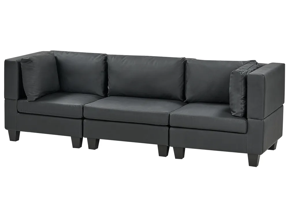 Divano modulare posti UNSTAD Pelle sintetica Nero