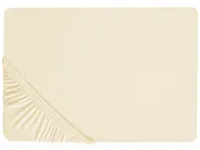 Coprimaterasso elasticizzato JANBU 90 x 200 cm Cotone Giallo_845265