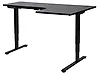 Electric Adjustable Corner Desk DESTINES 160 cm x 109 cm Black Right Hand