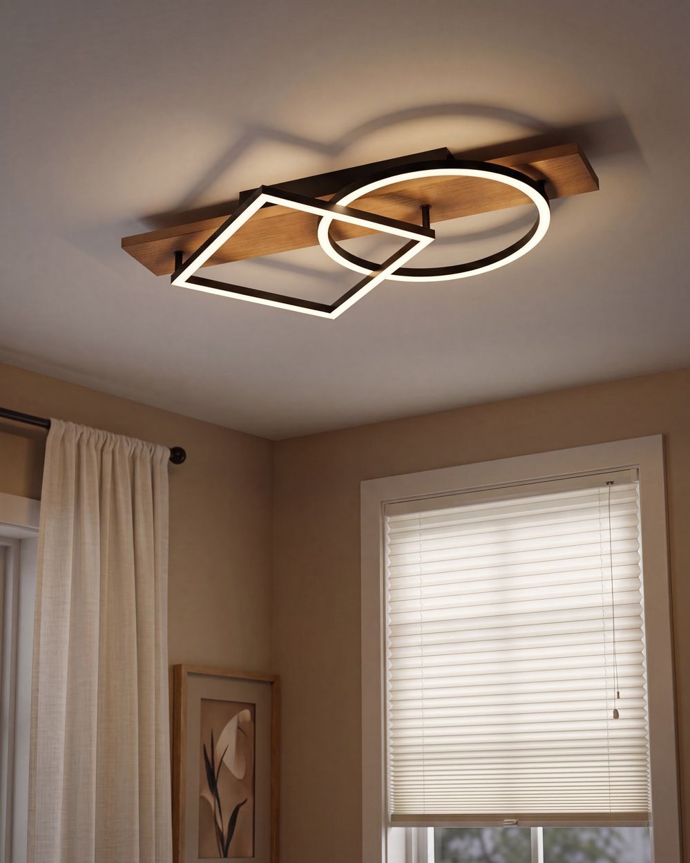 LED Ceiling Lamp AIRE Metal Black